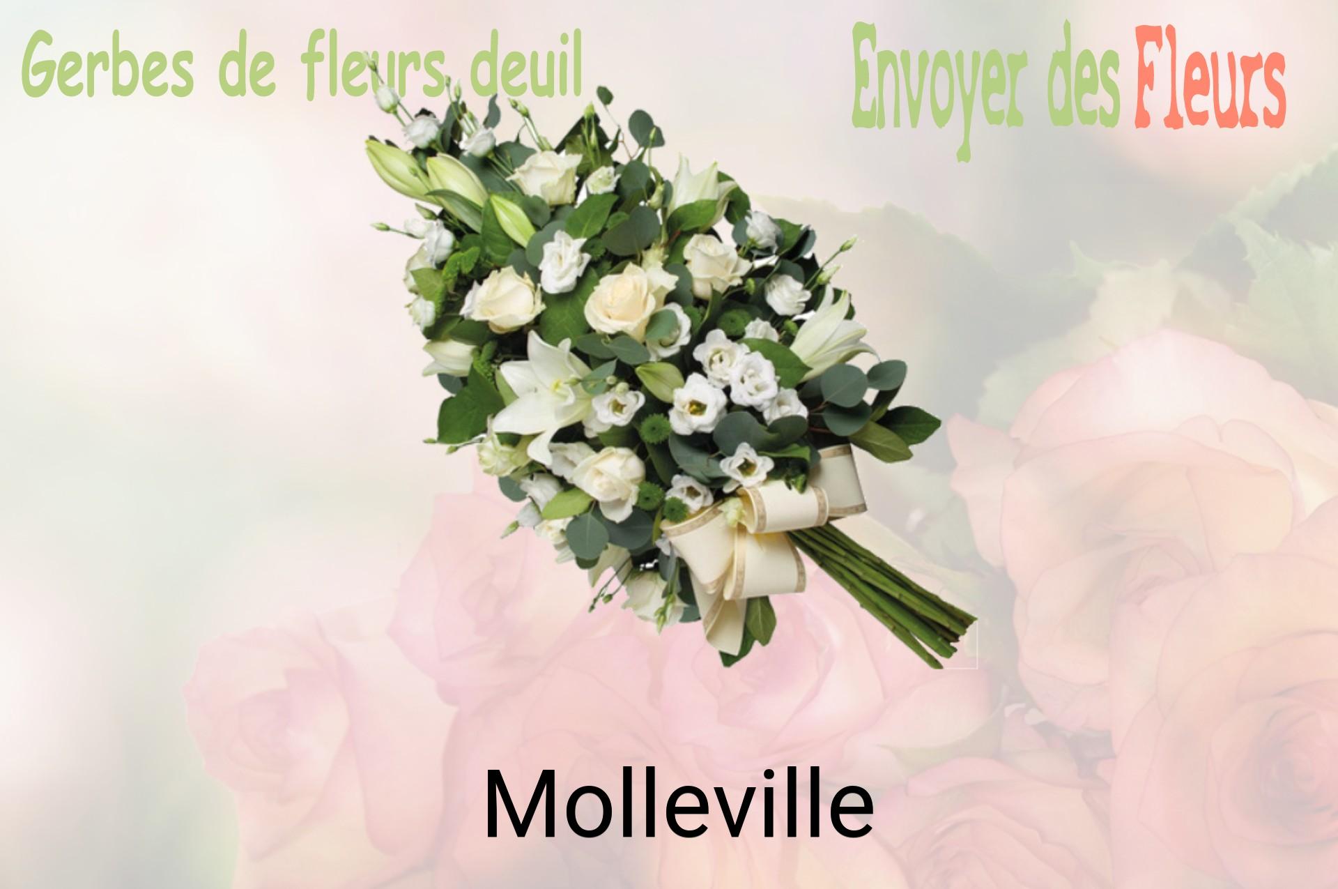 Gerbe de fleurs de deuil livrée à Molleville